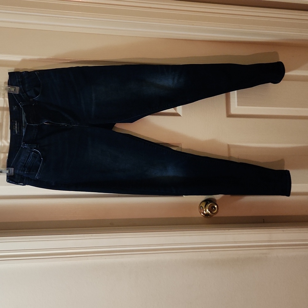 Lucky Brand Womens Brooke Jeggings Blue Stretch Dark High Rise Denim 10/30 New